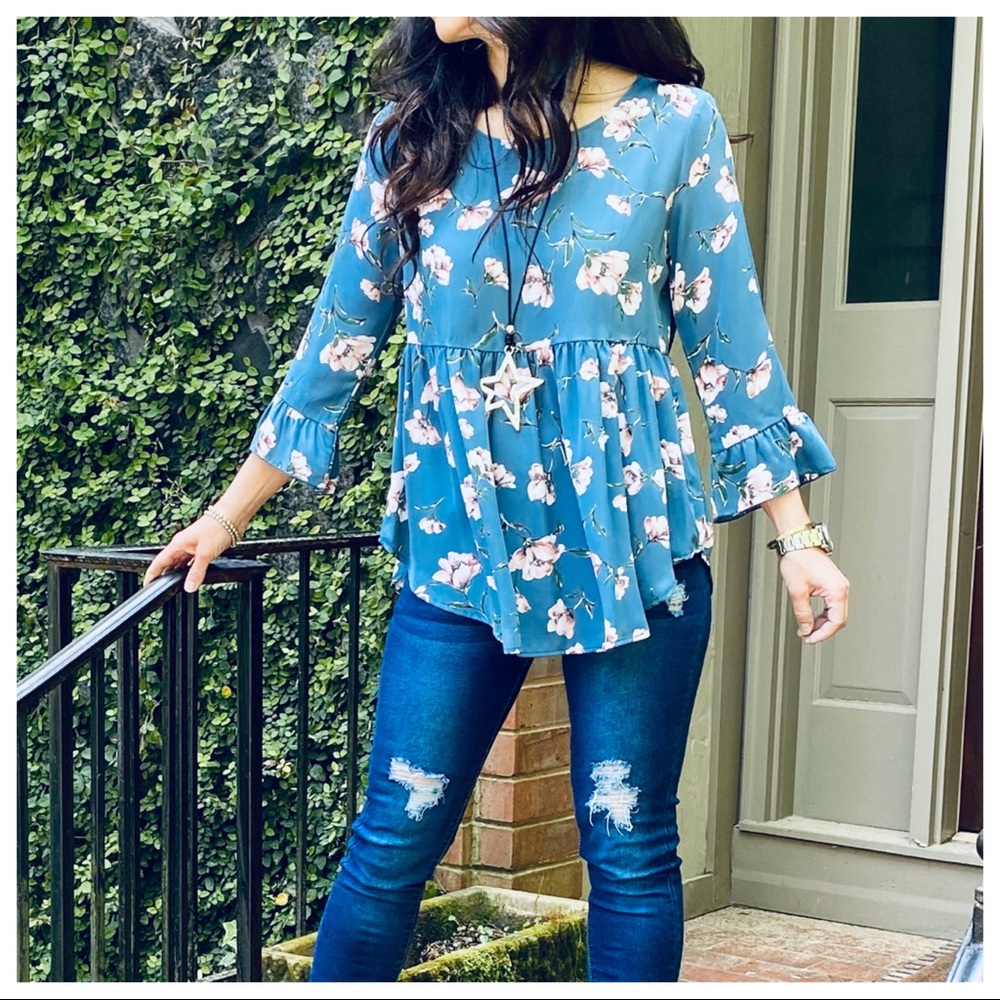 ✨LAST ONES✨BOHO CHIC BELL SLEEVES TUNIC TOP - Picture 2 of 9